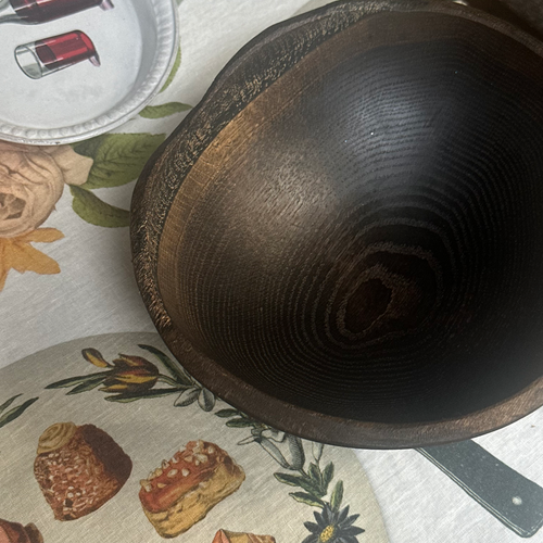 Spencer Peterman Live Edge Black Ebonized 10" Oval Bowl (# 03)