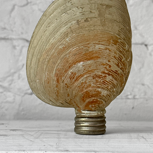 19th Century Shell Shaped Glass Flask