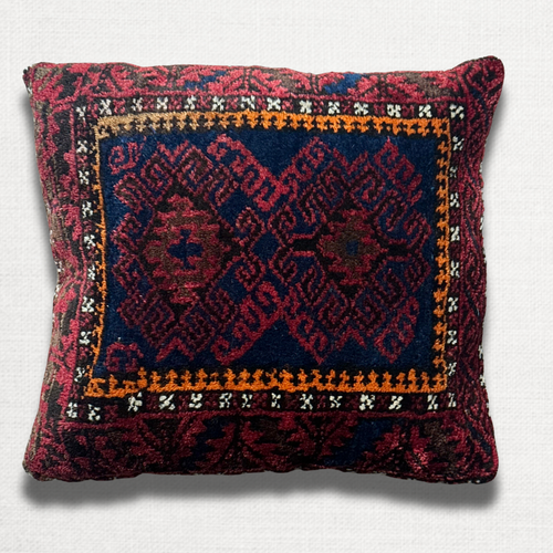 Antique Caucasian Rug Pillow (#2)