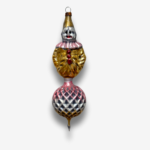 Nostalgic Clown on Ball Ornament