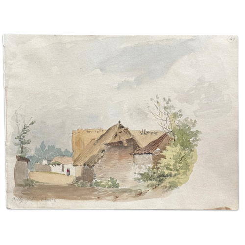 19th Century French Watercolor Painting by Alphonse Baril (43a)