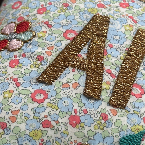 "Amour" Embroidered Cushion (2-04)