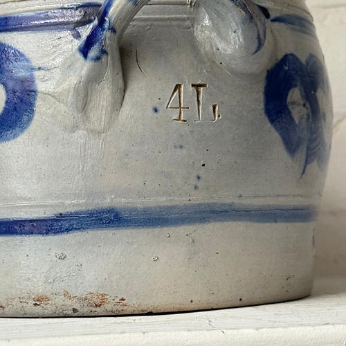 19th-century Painted German Crock #4