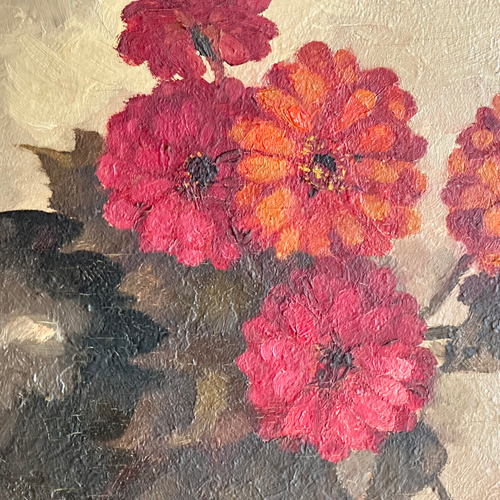 Mid 20th Century Dutch Floral Still Life Painting