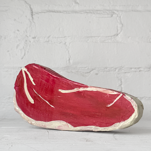 Papier-Mâché NY Strip Steak Sculpture