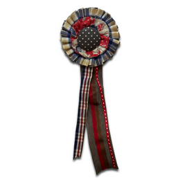 Vintage Dead Stock Ribbon Rosette Pin No. 04