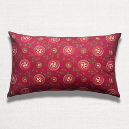 Custom Décors Barbares "Aurel Rose" Pillow with Vintage African Indigo Backing (#52)