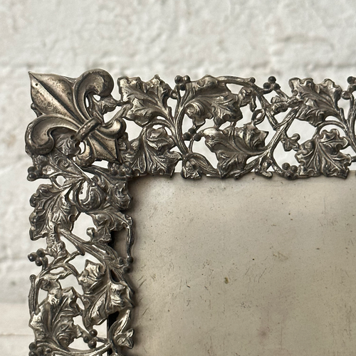 19th Century Reticulated Silver Picture Frame (#52)