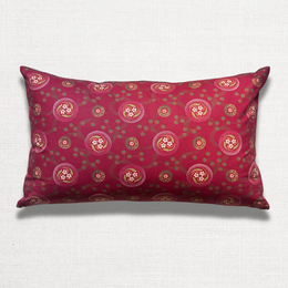 Custom Décors Barbares "Aurel Rose" Pillow with Vintage African Indigo Backing (#53)