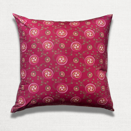 Custom Décors Barbares "Aurel Rose" Pillow with Vintage African Indigo Backing (#54)