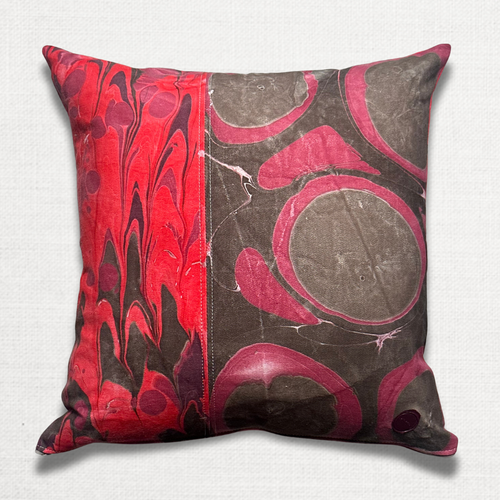 Hand Marbled One of a Kind Pillow #SC1206