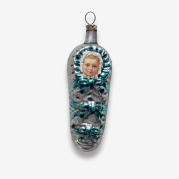 Nostalgic Baby in Blue Ornament