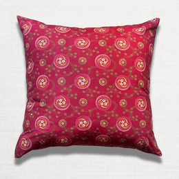 Custom Décors Barbares "Aurel Rose" Pillow with Vintage African Indigo Backing (#55)