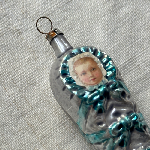 Nostalgic Baby in Blue Ornament