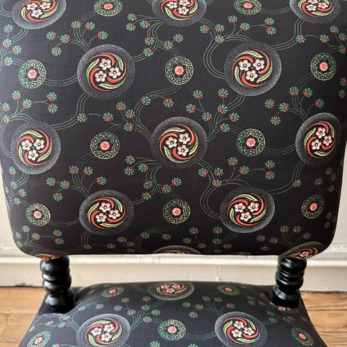 Pair of Custom John Derian for Cisco Brothers Leaf Chair in Decor Barbares Fabric