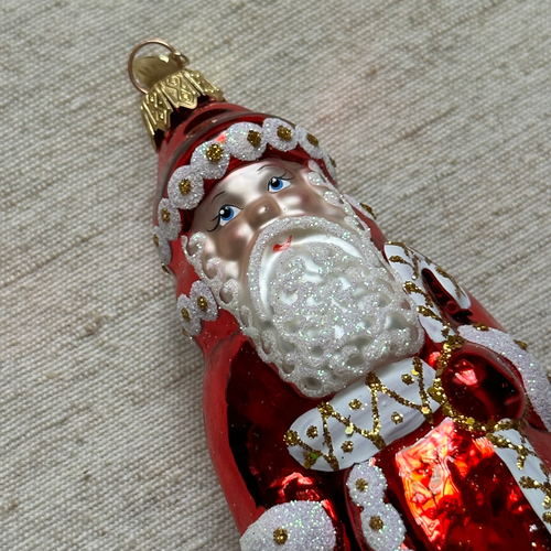 Nostalgic Santa with Stick Ornament