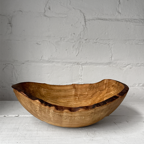 Spencer Peterman Live Edge Spalted Maple 10" Oval Bowl (# 06)