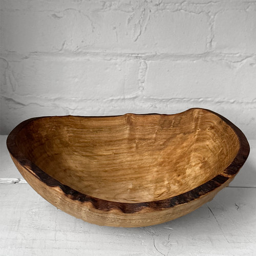 Spencer Peterman Live Edge Spalted Maple 10" Oval Bowl (# 06)