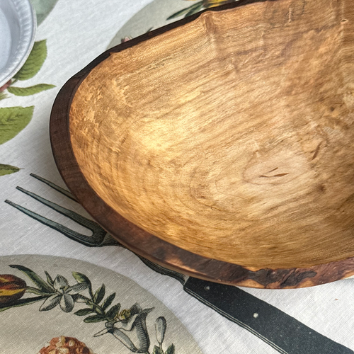 Spencer Peterman Live Edge Spalted Maple 10" Oval Bowl (# 06)