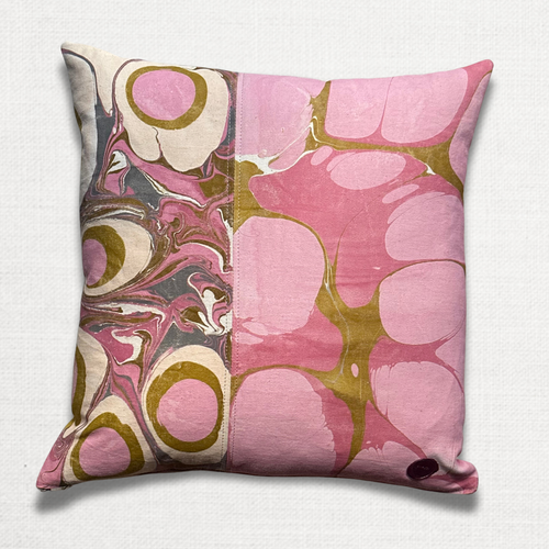 Hand Marbled One of a Kind Pillow #SC1204