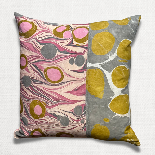 Hand Marbled One of a Kind Pillow #SC1204