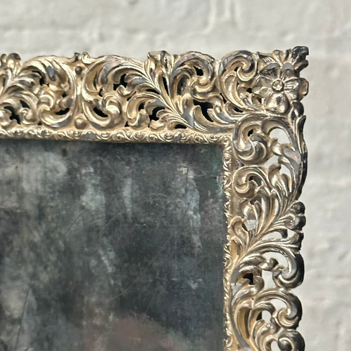19th Century Reticulated Silver Double Apertured Hinged Picture Frame (#64)