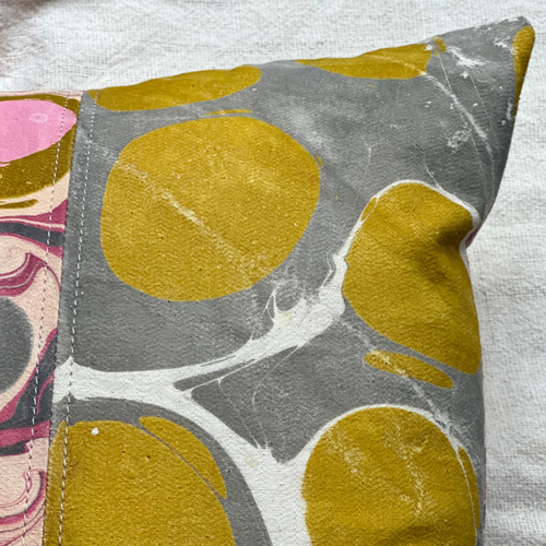 Hand Marbled One of a Kind Pillow #SC1204