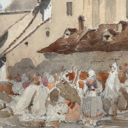 19th Century French Watercolor Painting by Alphonse Baril (61)