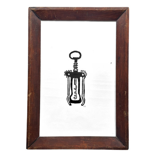 "Corkscrew" in an Antique Frame