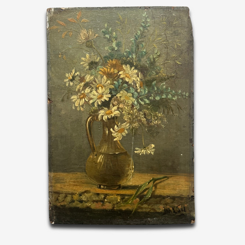 Mid 20th Century Dutch Floral Still Life Painting