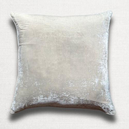 Plain Silk Velvet Cushion in Sea Blue