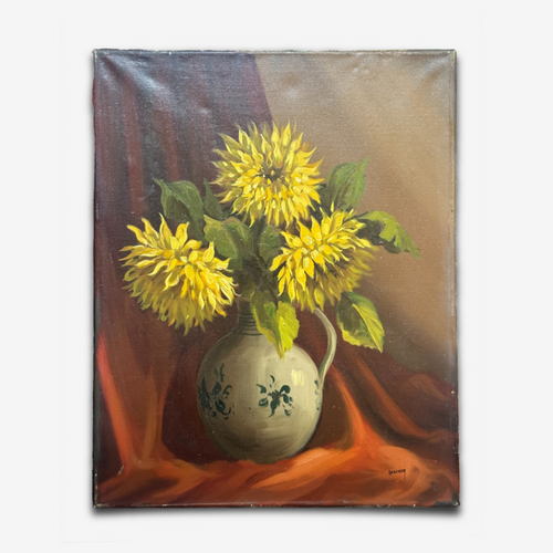 Mid 20th Century Dutch Floral Still Life Painting