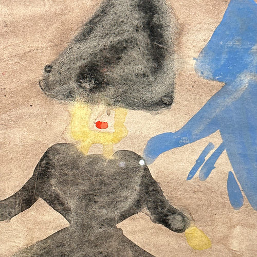 Early 20th-century Framed Naïve Watercolor Illustration by Caroline Thompson
