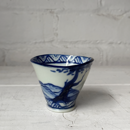 Small Cup with Blue Tree Motif (BC213 01)