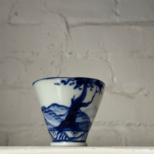 Small Cup with Blue Tree Motif (BC213 01)