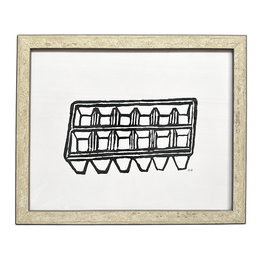 "Ice Tray" in an Hand Painted Custom Frame