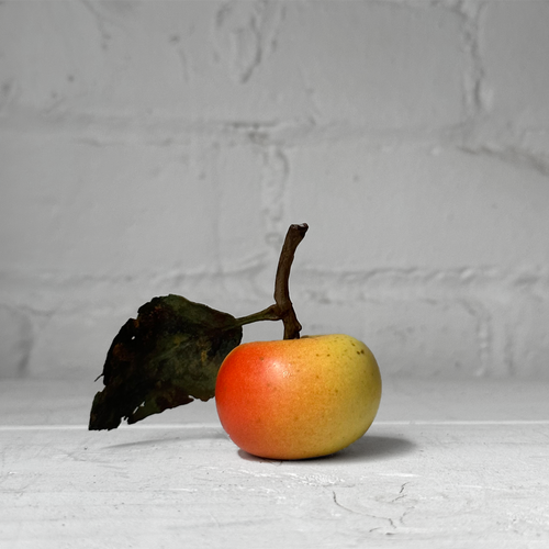 Porcelain Lady Apple with Leaf