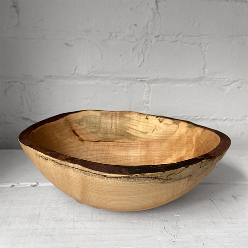 Spencer Peterman Live Edge Spalted Maple 10" Oval Bowl (# 07)