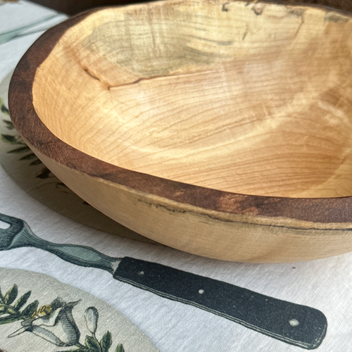 Spencer Peterman Live Edge Spalted Maple 10" Oval Bowl (# 07)