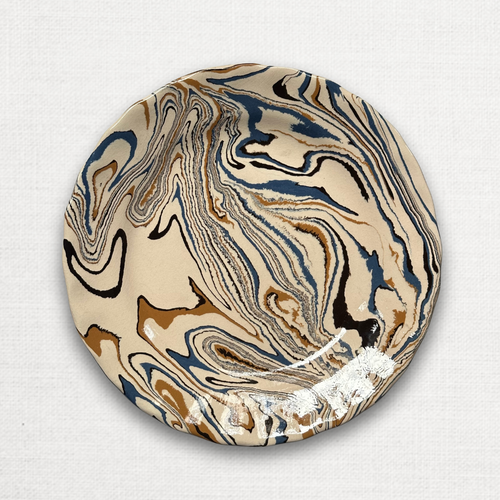 Marbled Dessert Plate XVIIIe in Lisbonne (LB #1107)