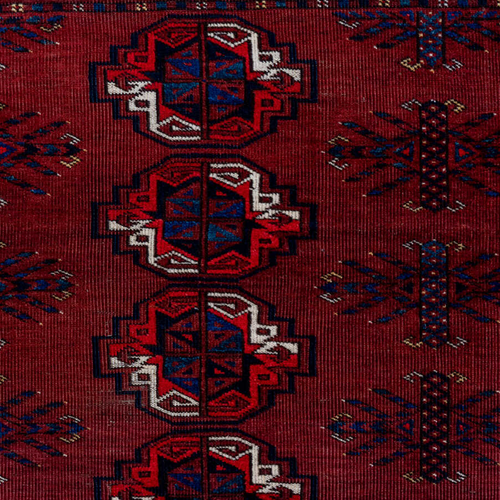 3'7 x 6' Antique Afghan Turkoman Rug