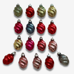 Set of 17 Twisted Oval Ornaments