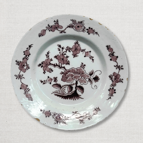 Pair of 18th Century Delft Plates