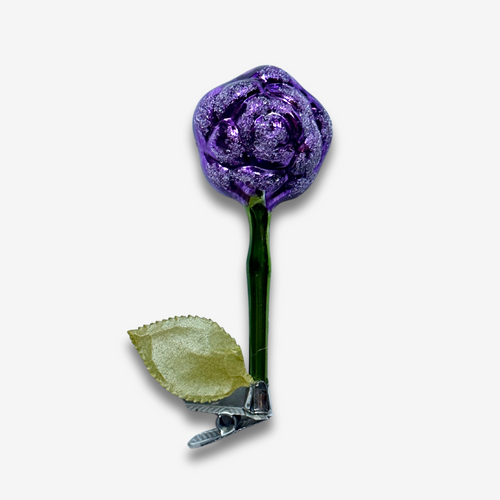 Nostalgic Clip-on Purple Rose Ornament