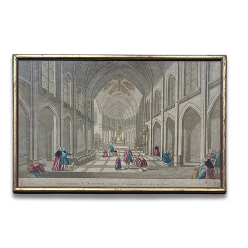 Set of 4 Framed 18th-century French "Vue d'Optique" Prints