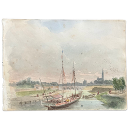 19th Century French Watercolor Painting by Alphonse Baril (57)