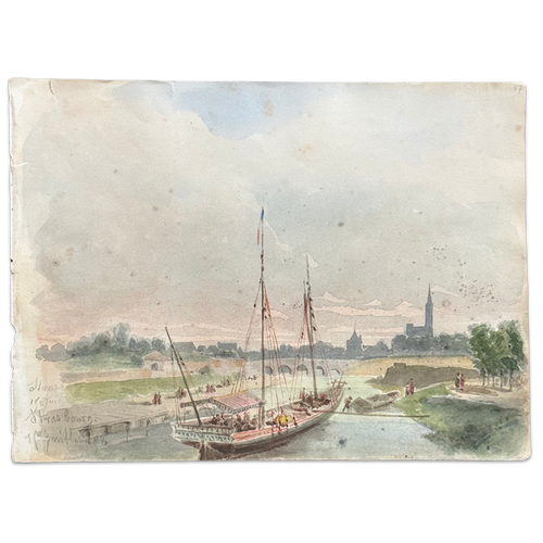 19th Century French Watercolor Painting by Alphonse Baril (57)