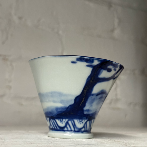 Small Cup with Blue Tree Motif (BC213 03)