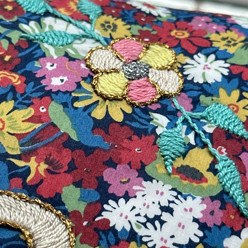 "Amour" Embroidered Cushion (2-09)