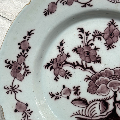 Pair of 18th Century Delft Plates